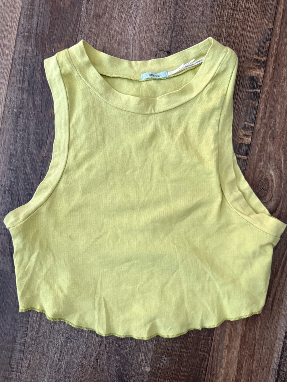 kimchi blue size small crop chartreuse basic
